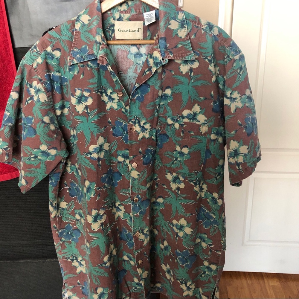 GreenLand Floral Hawaiian Shirt